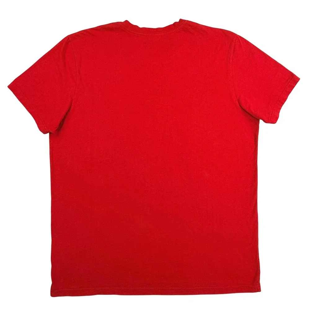 True Religion Graphic T-Shirt Mens XL Red 100% Cotton Made in USA Tonal Logo